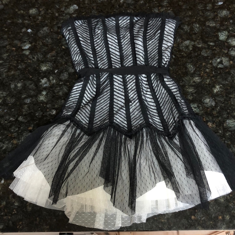 Strapless tulle tutu dress